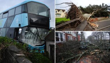 The areas worst affected as UK hit with 90mph winds