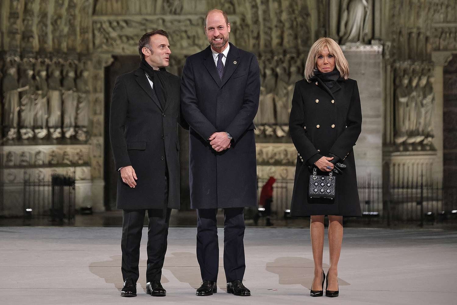 What pin Is William wearing at Notre Dame?