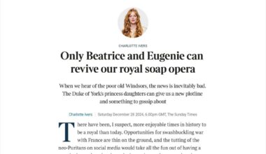 Only Beatrice and Eugenie can revive our royal soap opera (opinion piece by Charlotte Ivers)