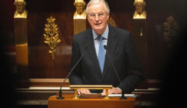 French Prime Minister Michel Barnier resigning after parliament's no-confidence vote
