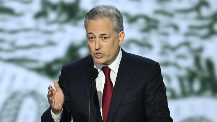 David Sacks speaks at the  Republican National Convention in July