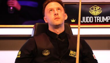 UK Championship 2024: Judd Trump holds narrow lead over Barry Hawkins after first session of final at York Barbican