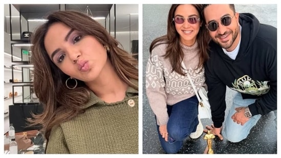 Jasmine Bhasin and Aly Goni are in Los Angeles. They are welcoming the New Year in a glam, Hollywood style. (Instagram )