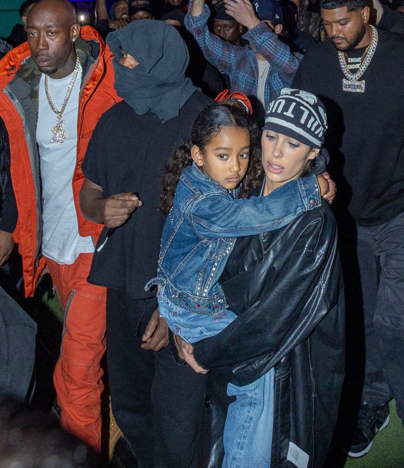 Bianca Censori has settled into the role of stepmother, pictured here with his daughter Chicago
