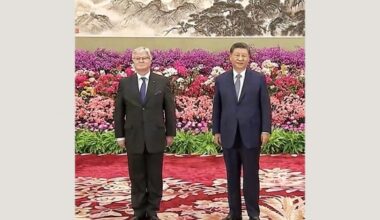 Ambassador of Latvia Kārlis Eihenbaums submits credentials to the President of China, Xi Jinping