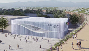 kengo kuma designs portugal pavilion for expo 2025 osaka as ethereal ocean wave