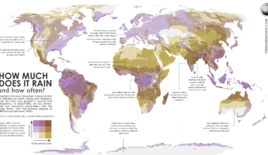 How much does it rain, and how often? I made a global rainfall rate and seasonality map, what a fascinating world we live in! [OC]