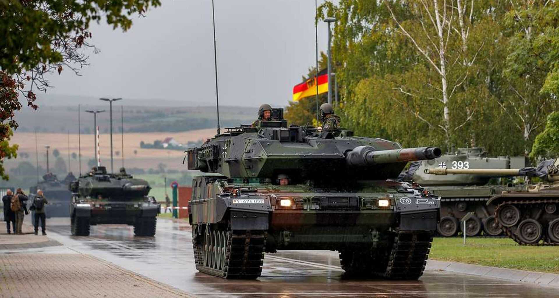 German Leopard 2 A7V main battle tanks.