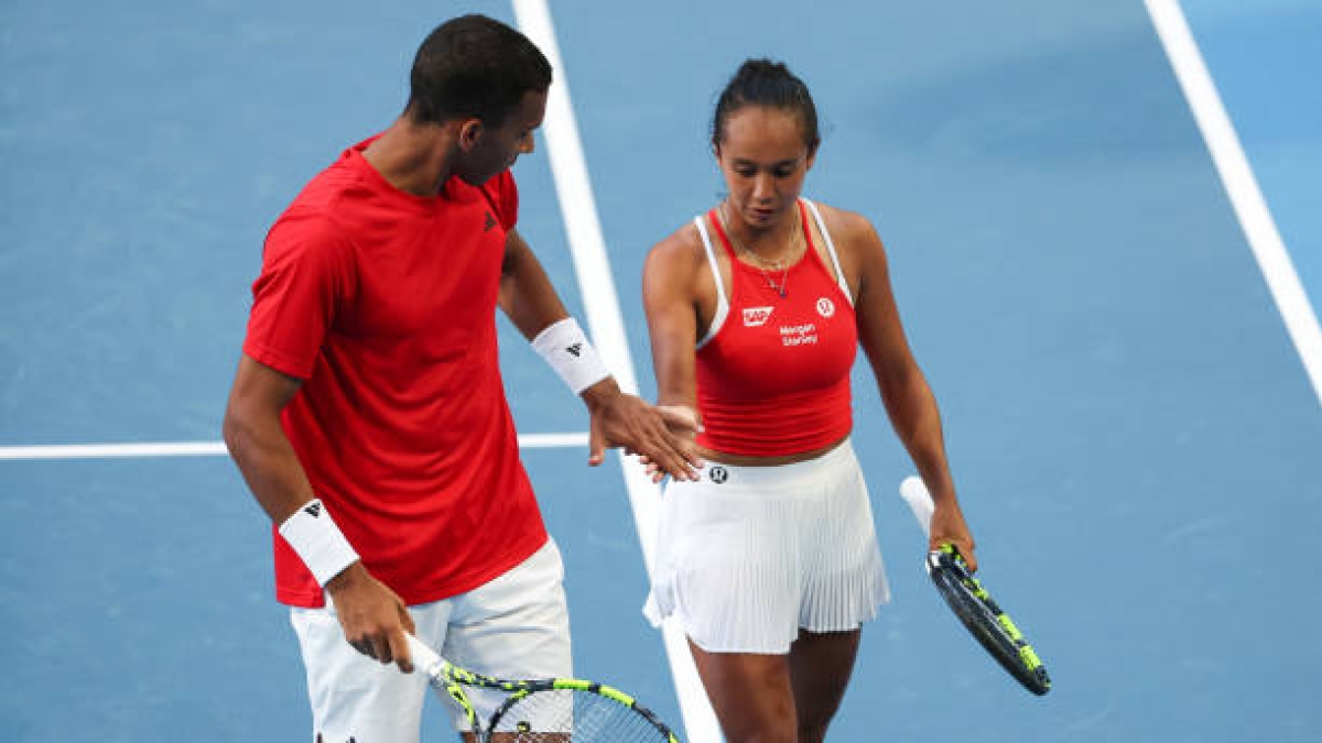 United Cup 2025. Leylah's Canada beats Croatia in doubles. Photo: Getty