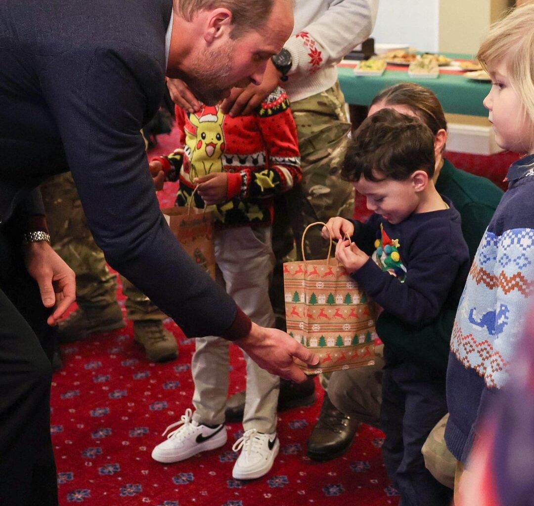 Prince William visits Picton Barracks for a Christmas family event
