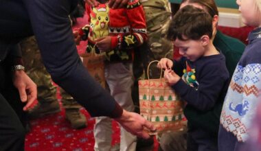 Prince William visits Picton Barracks for a Christmas family event