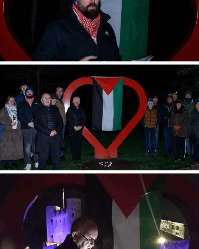 Sinn Fein Fermanagh held a vigil last night for Palestine