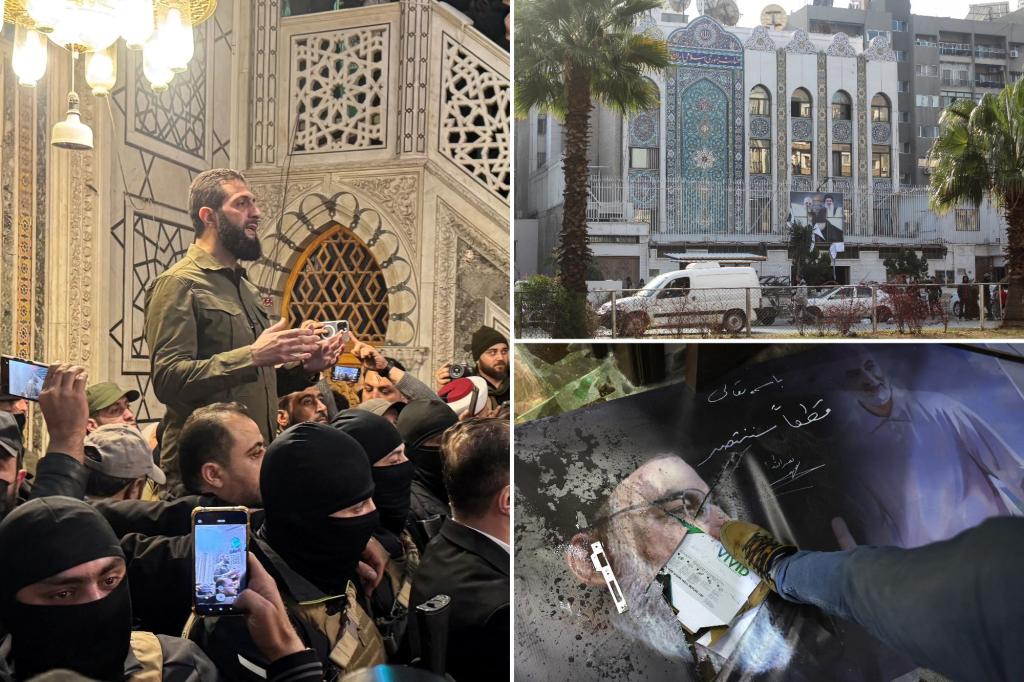 Gunmen storm Iranian embassy in Damascus as Russia claims Assad left 'instructions' to 'transfer power'