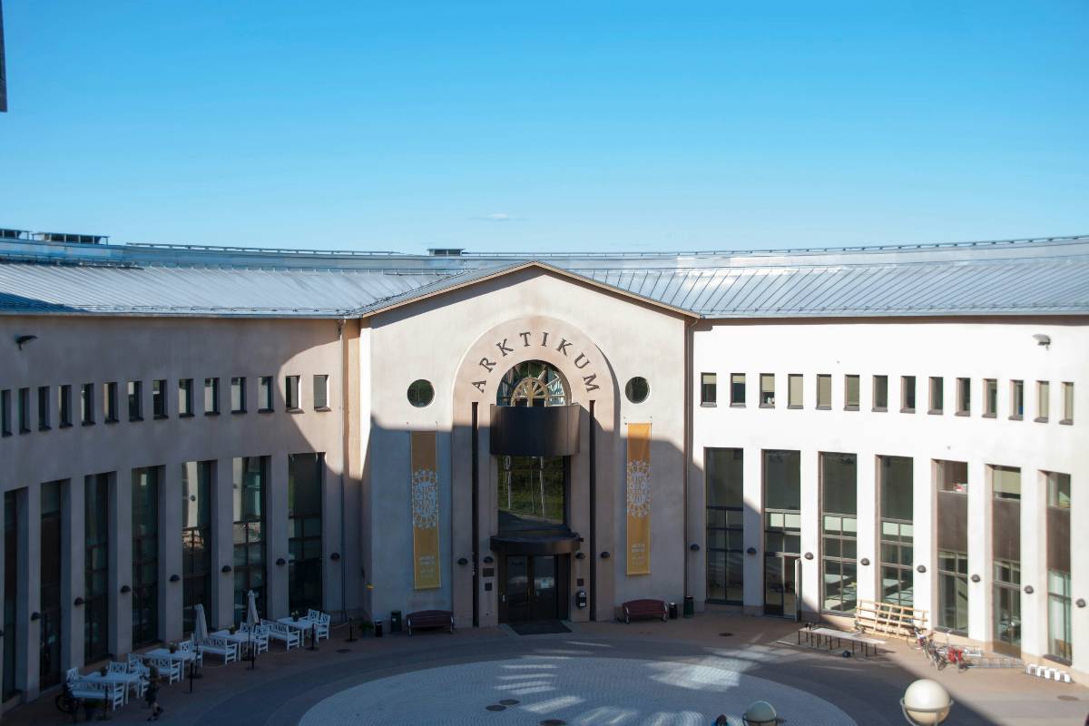 The facade of Arktikum Museum in Rovaniemi