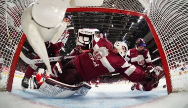 Latvijas izlases vārtsargs Linards Feldbergs U-20 pasaules čempionāta spēlē