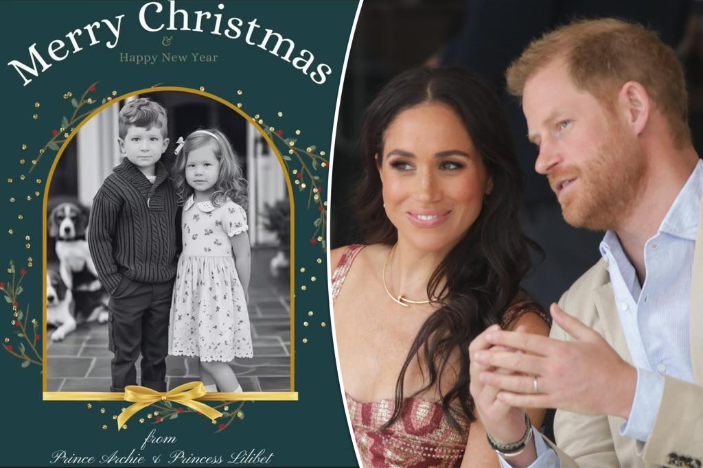 Prince Harry, Meghan Markle's fake Christmas card with kids slammed
