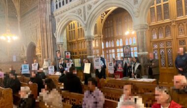 St Patrick's Cathedral, Armagh: Bishops ‘disappointed’ with pro-Palestine protest held during NI church service