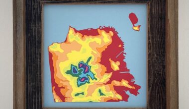I made this hand-cut topographic map of San Francisco [OC]