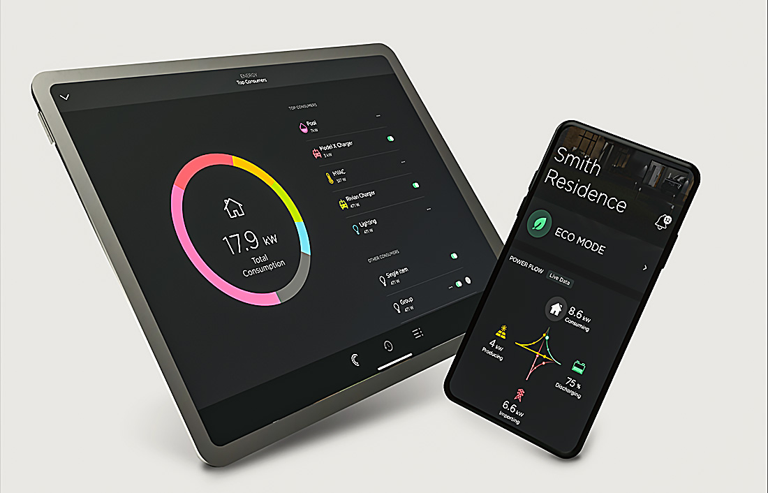 Savant app on tablet and smartphone