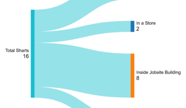 [OC] Incidents of sharting over the past 10 months as a construction worker (Stankey Visualization)