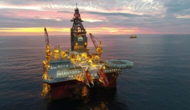 Transocean rig undertaking drilling ops at field offshore Norway