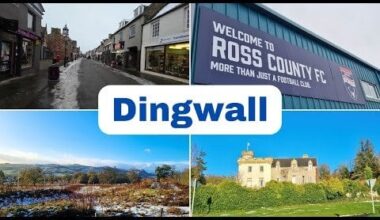 Exploring Dingwall in the snow, a small town in the Highlands of Scotland situated at the beginning of the North Coast 500 tourist route