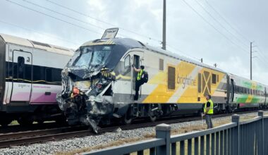 15 injured after firetruck collides with Brightline train in Delray Beach