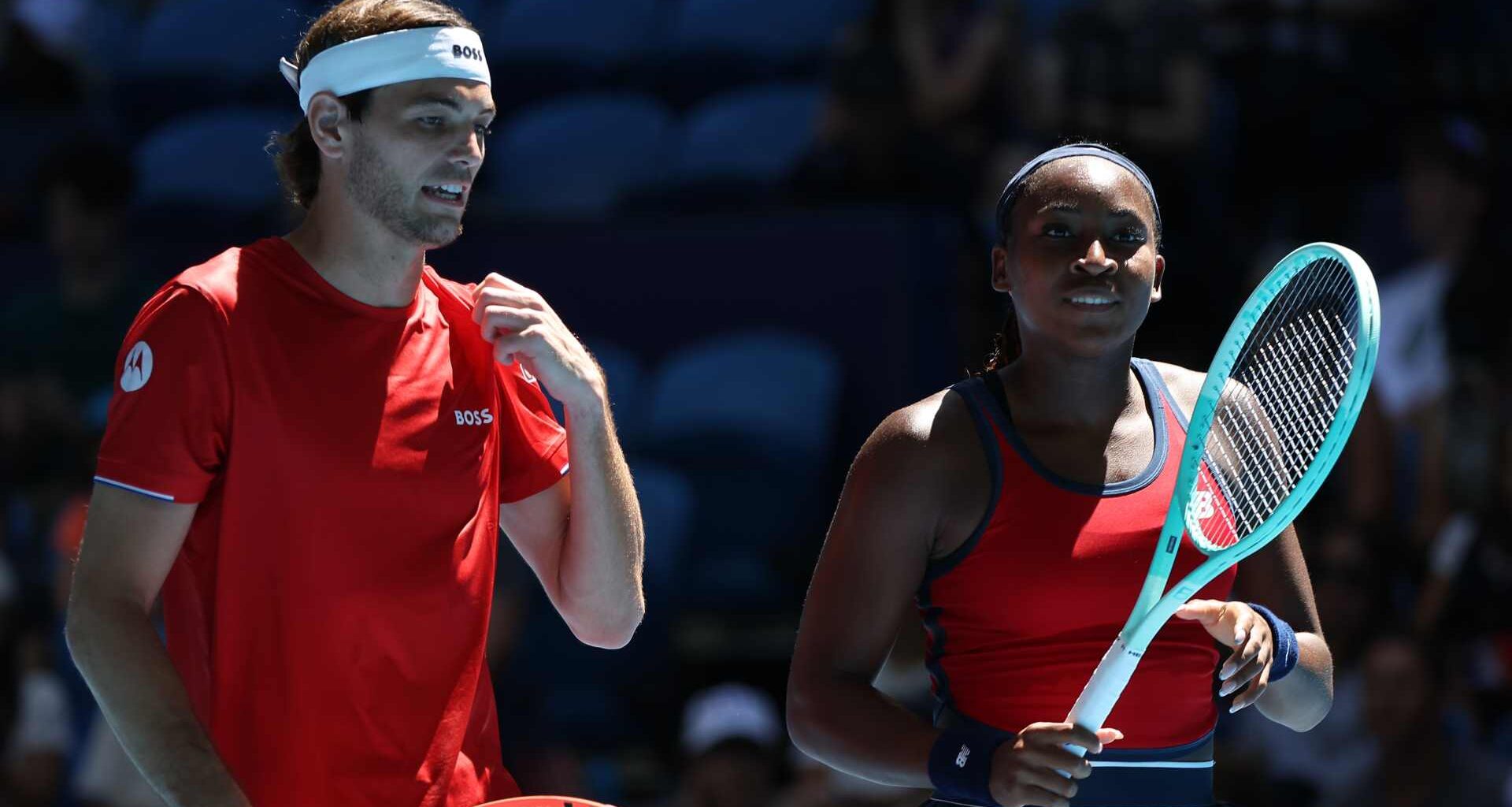 Taylor Fritz and Coco Gauff defeat Ivan Dodig and Petra Marchinko at the United Cup in Perth.