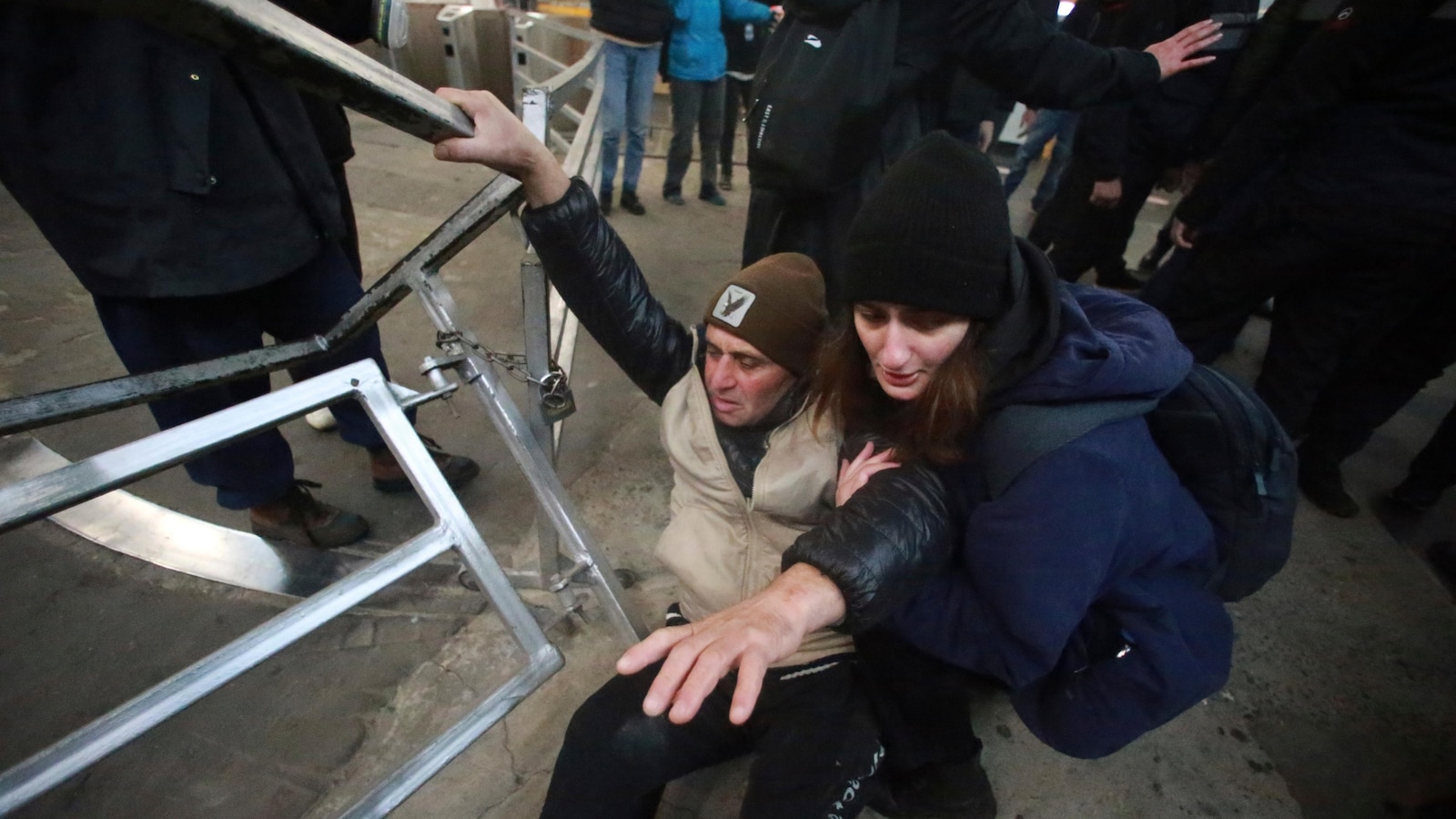 More than 200 people detained in Georgia during protests over the suspension of EU talks