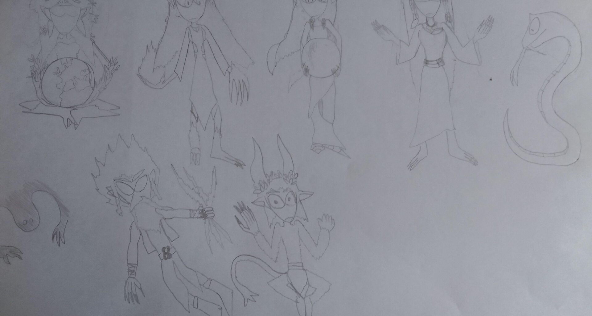 Dioses de la Mitologia Vasca que dibuje hace unos años