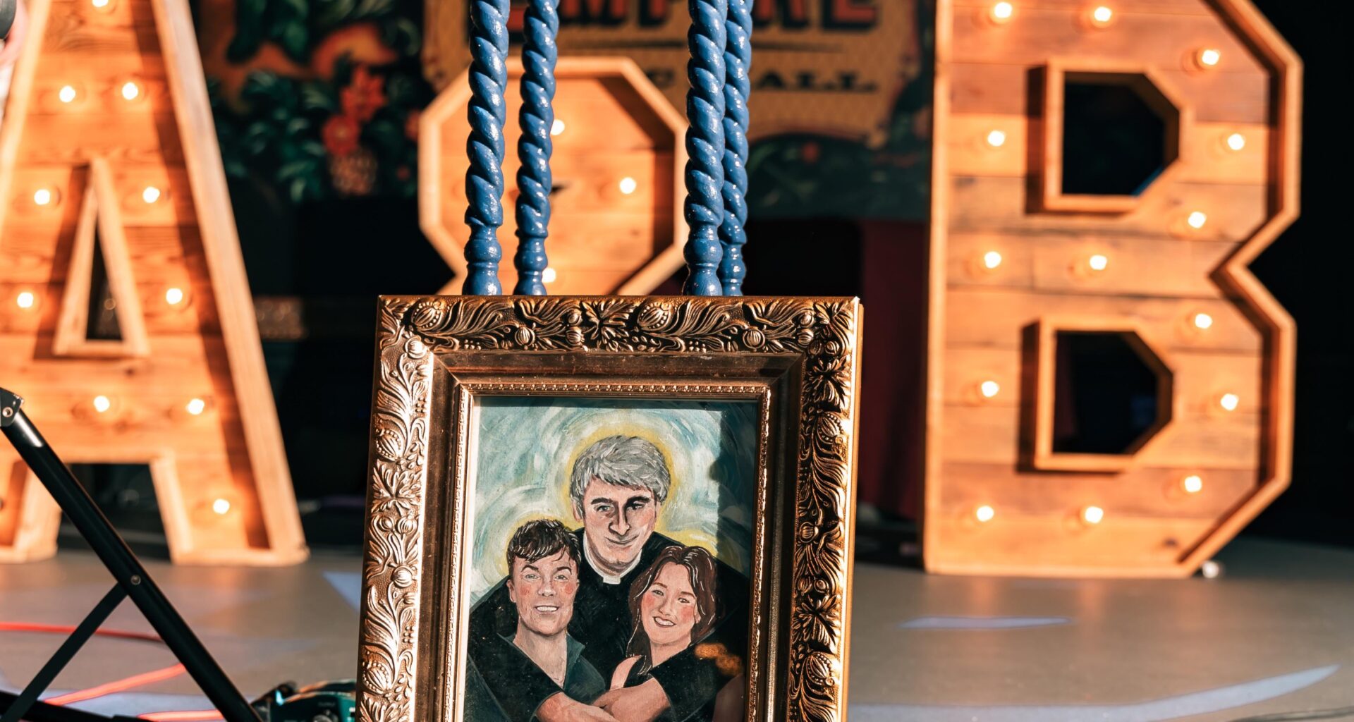 Best wedding present we got. Ted looking over us.