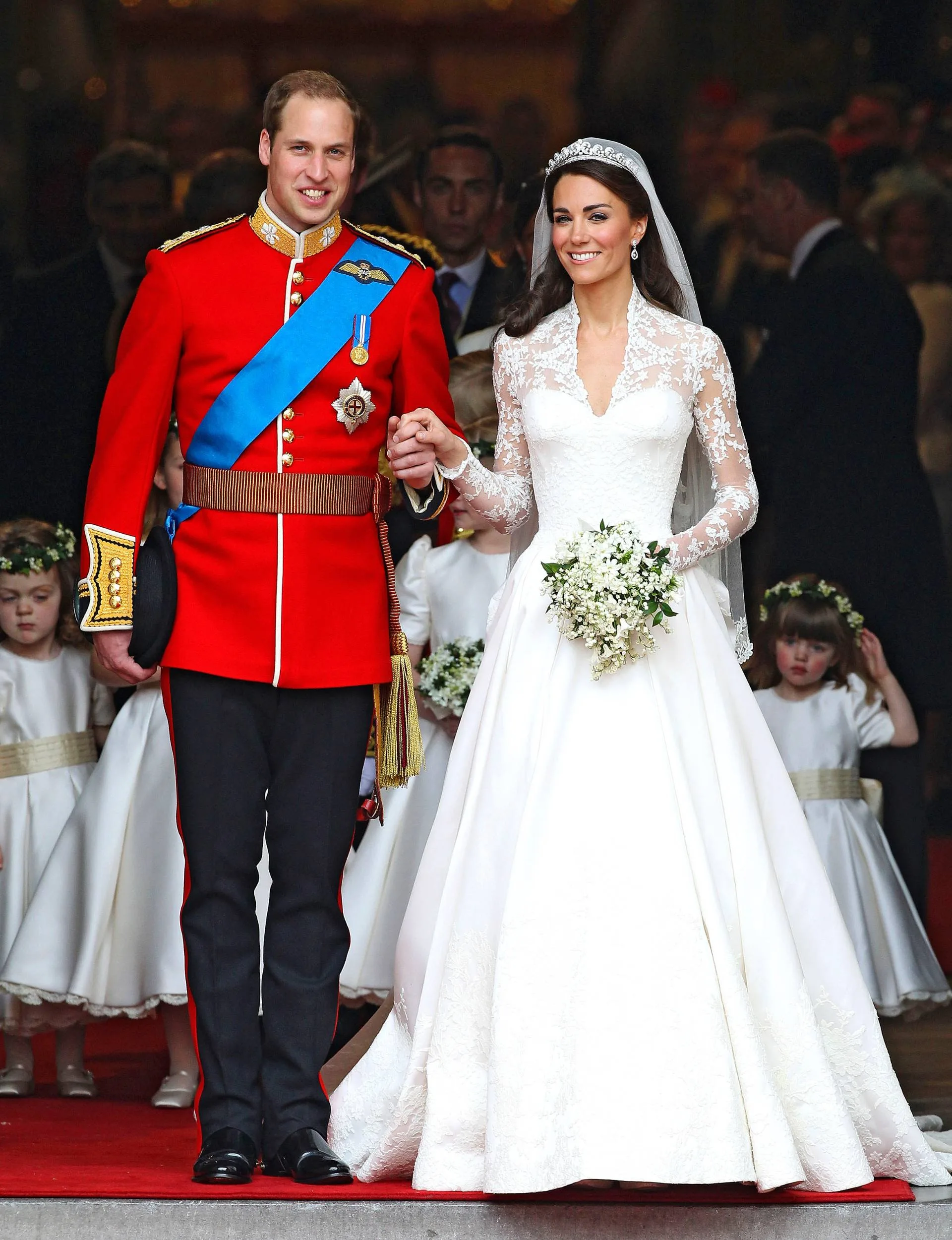 William and Kate on their wedding day