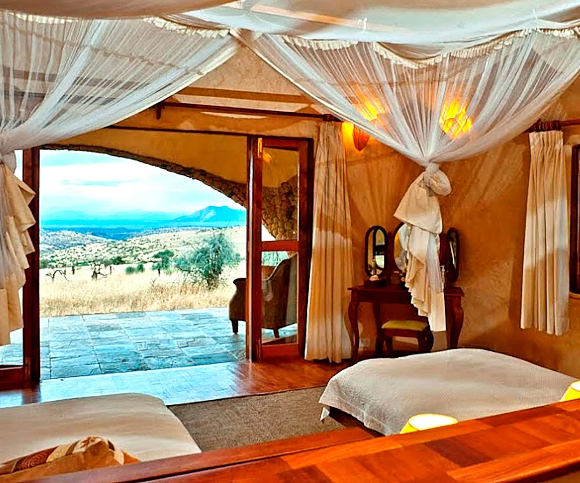 The bedroom of their favourite getaway