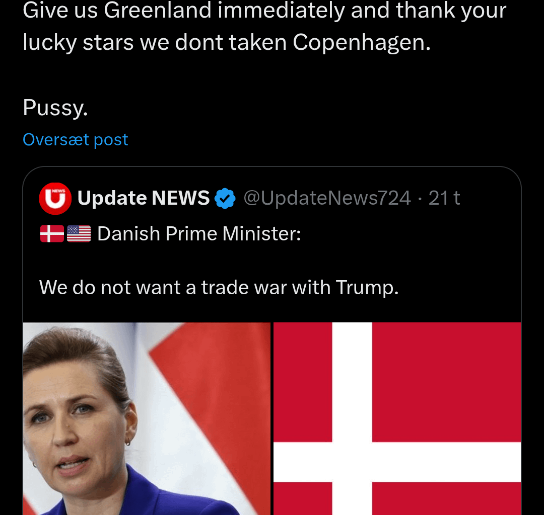 Andrew Tate threatens Denmark.
