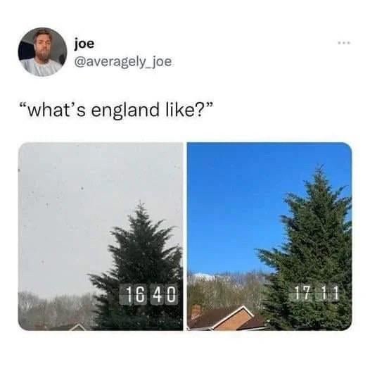 Then rain at 6pm