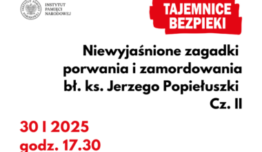 Spotkanie z cyklu „Tajemnice bezpieki” – Warszawa, 30 stycznia 2025