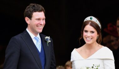 Princess Eugenie shares previously unseen photographs from her wedding as she celebrates her anniversary