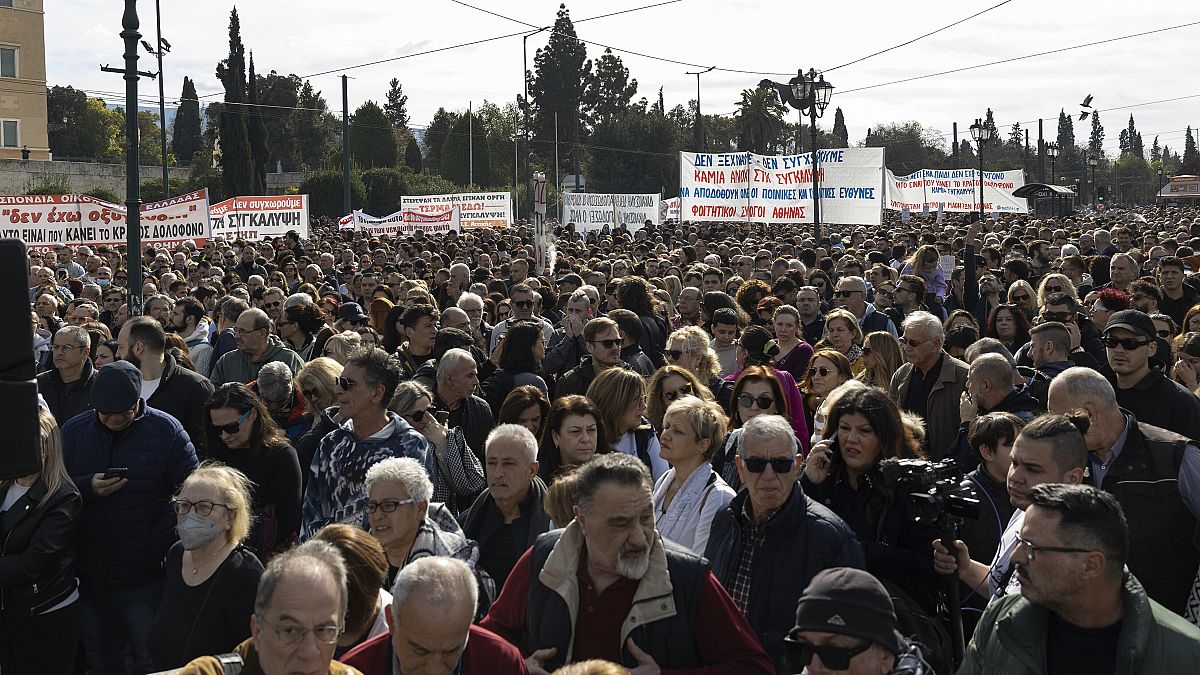 Protesters in Greece demand answers two years after 57 killed in Tempi rail disaster