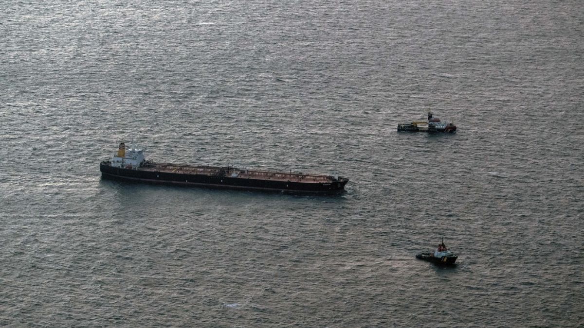Germany tugs drifting oil tanker - believed to be Russian - to safer waters