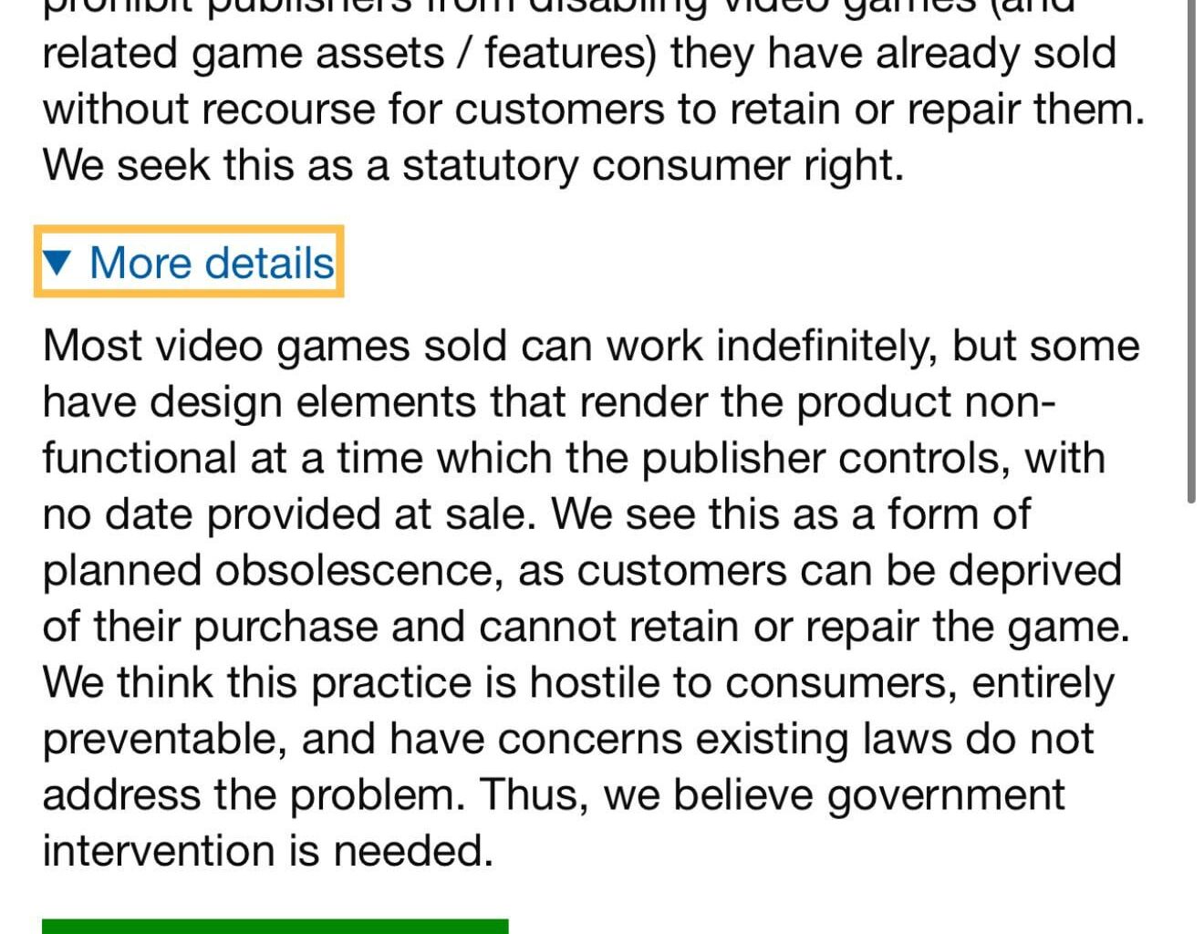 The stop killing games petition for the uk has open, now is your chance to contribute for stop killing games