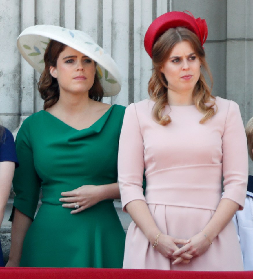 Princess Eugenie and Princess Beatrice on the Buckingham Palace balcony.