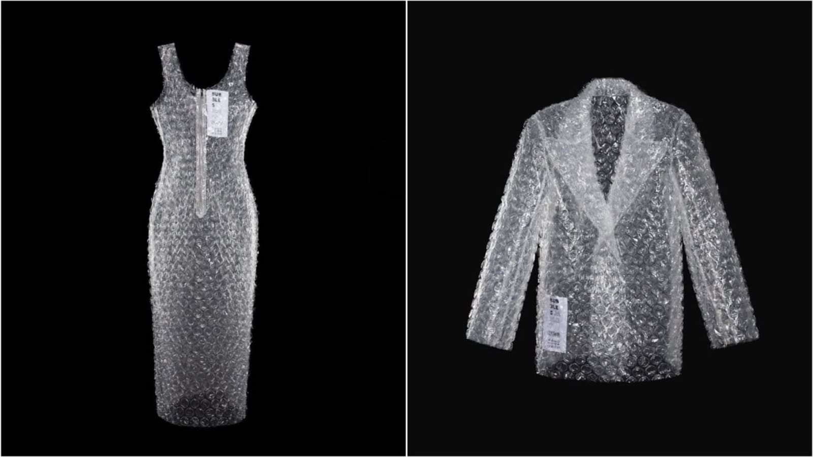 This bubble wrap dress by ‘Balenciaga of Belarus’ is shocking fashion lovers. Can you guess how much it costs? | Fashion Trends