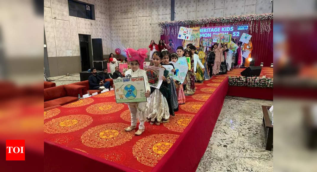 Kids walk the ramp in Jaipur with message to save environment | Jaipur News