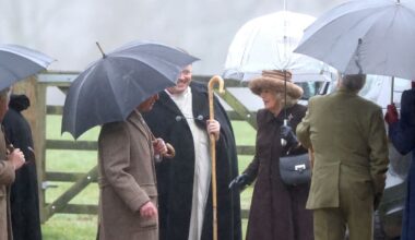 King and Queen brave wintry weather to attend church in Sandringham - Evening Standard