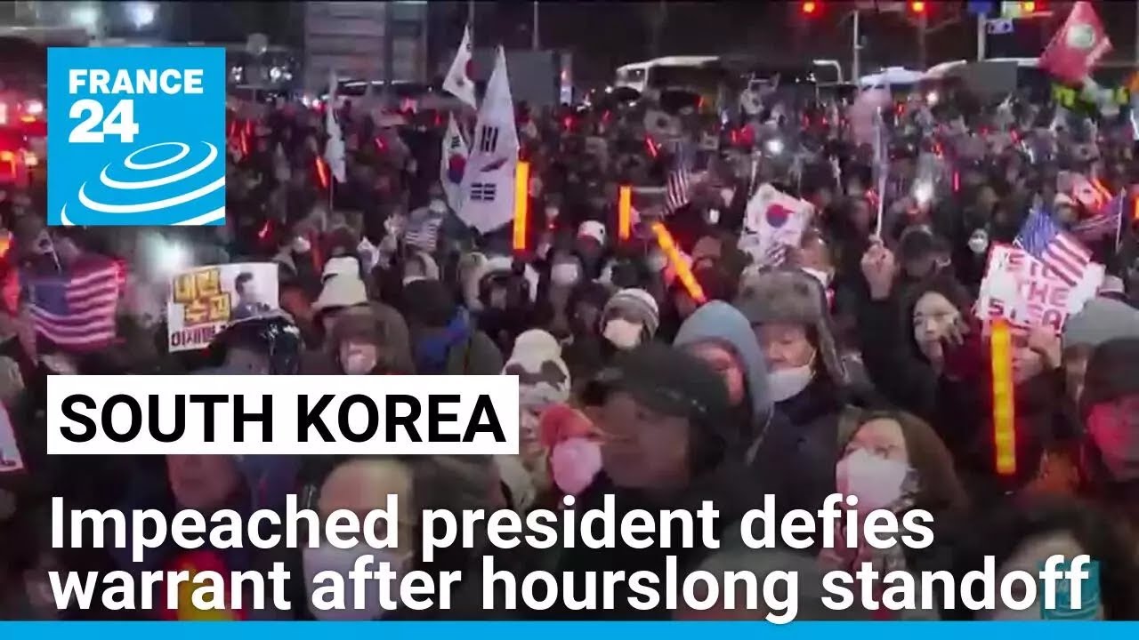 South Korea's impeached president defies warrant after hourslong standoff • FRANCE 24 English