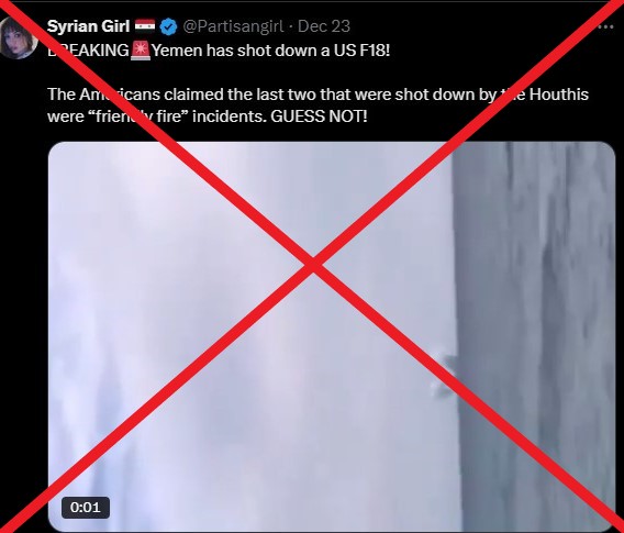 Screenshot of the false post, taken on December 30, 2024