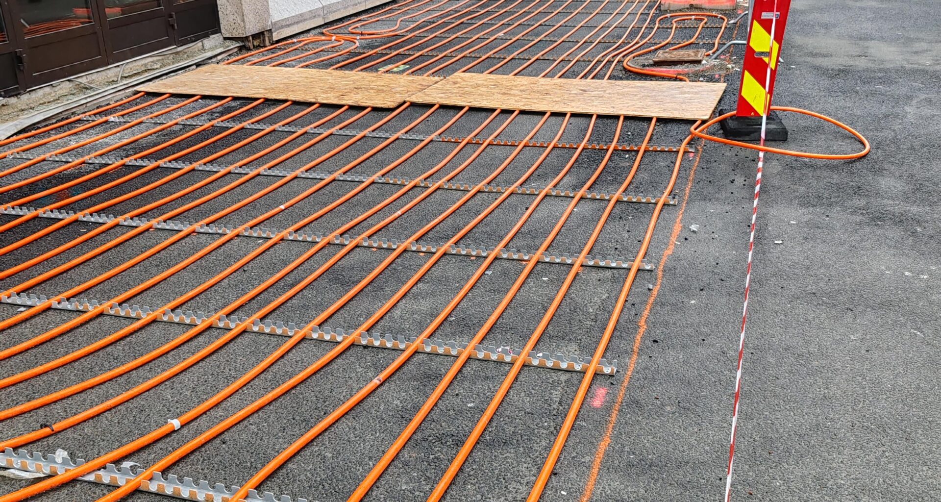 Street heating under construction, Tromso, Norway