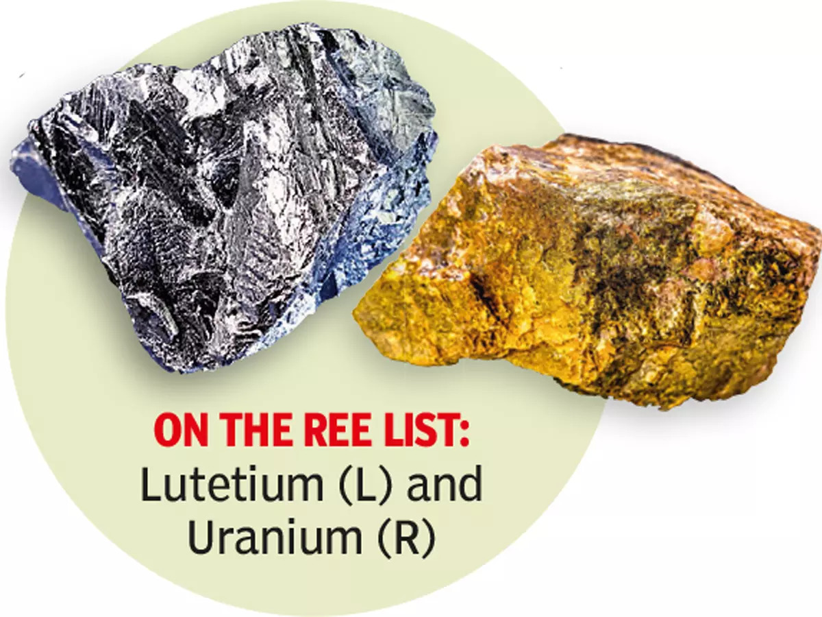 ON THE REE LIST: Lutetium (L) and Uranium (R) (Picture credit: Getty Images & iStock)