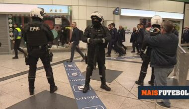 Forte aparato policial para escoltar a saída do FC Porto do aeroporto - Maisfutebol