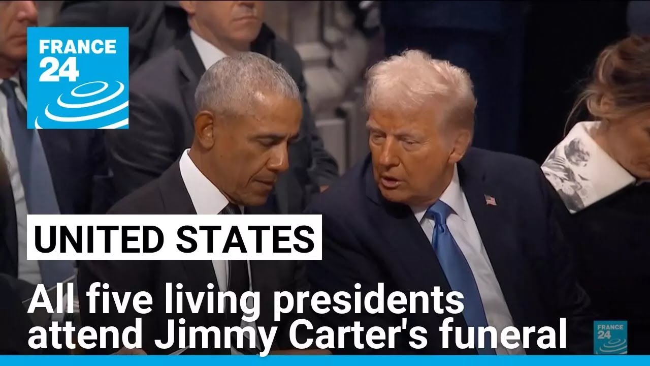 All five living US presidents attend Jimmy Carter's funeral in Georgia • FRANCE 24 English